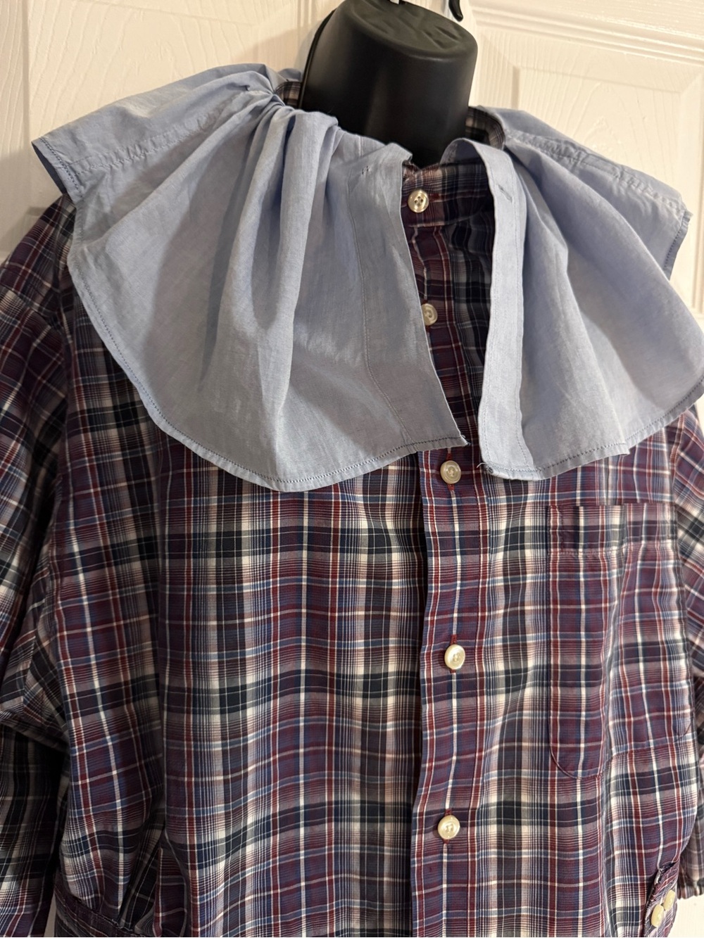 Upcycled Ruffled Collar Shirt - Picture 3 of 7